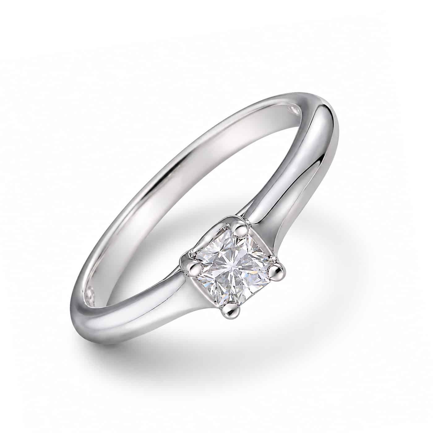 Tiffany & Co. Lucida Ring Größe 52 Diamant 0.28 ct G IF EX Platin 950