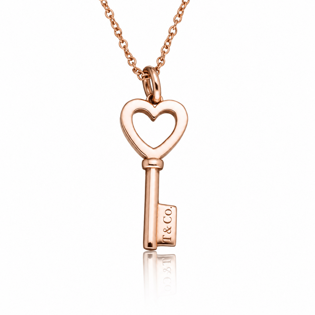 Tiffany & Co. Herzschlüssel Halskette Rosegold 750