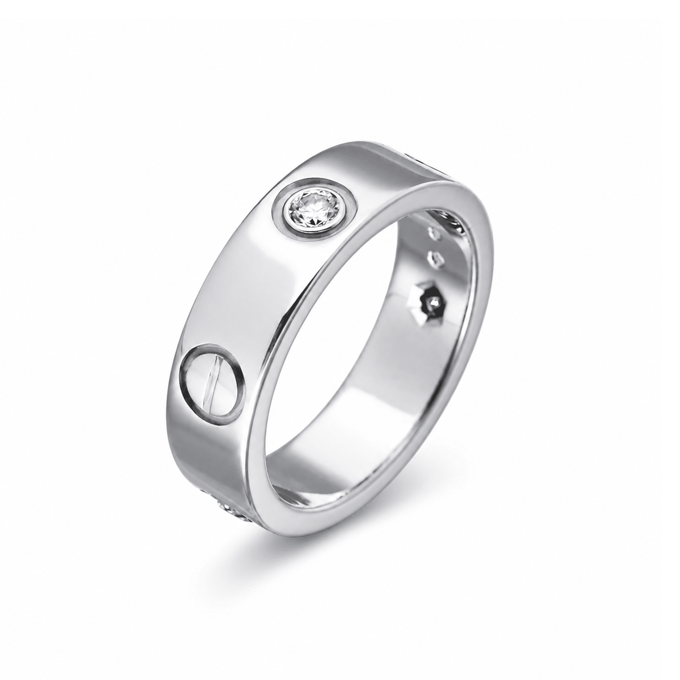 Cartier LOVE Ring 3 Diamanten Weißgold 750 Größe 52
