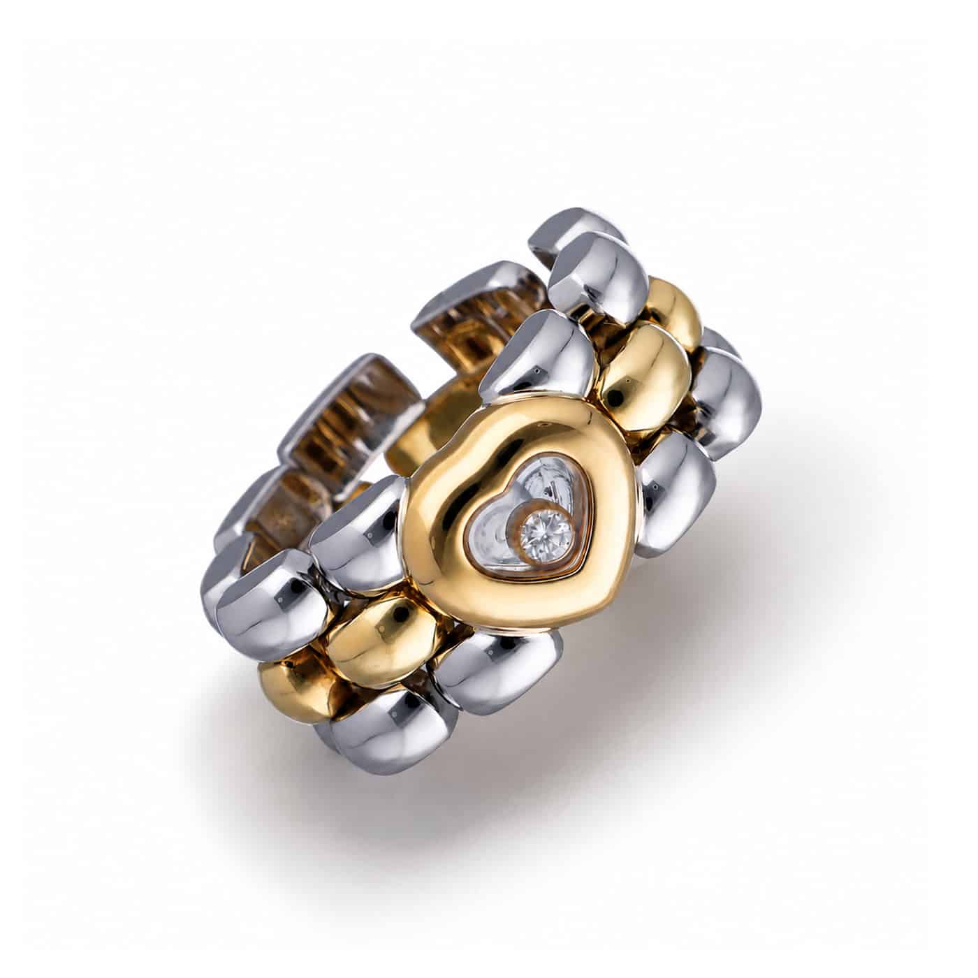 Chopard Happy Diamonds Ring Größe 55 Kettenring Gold 750 Stahl