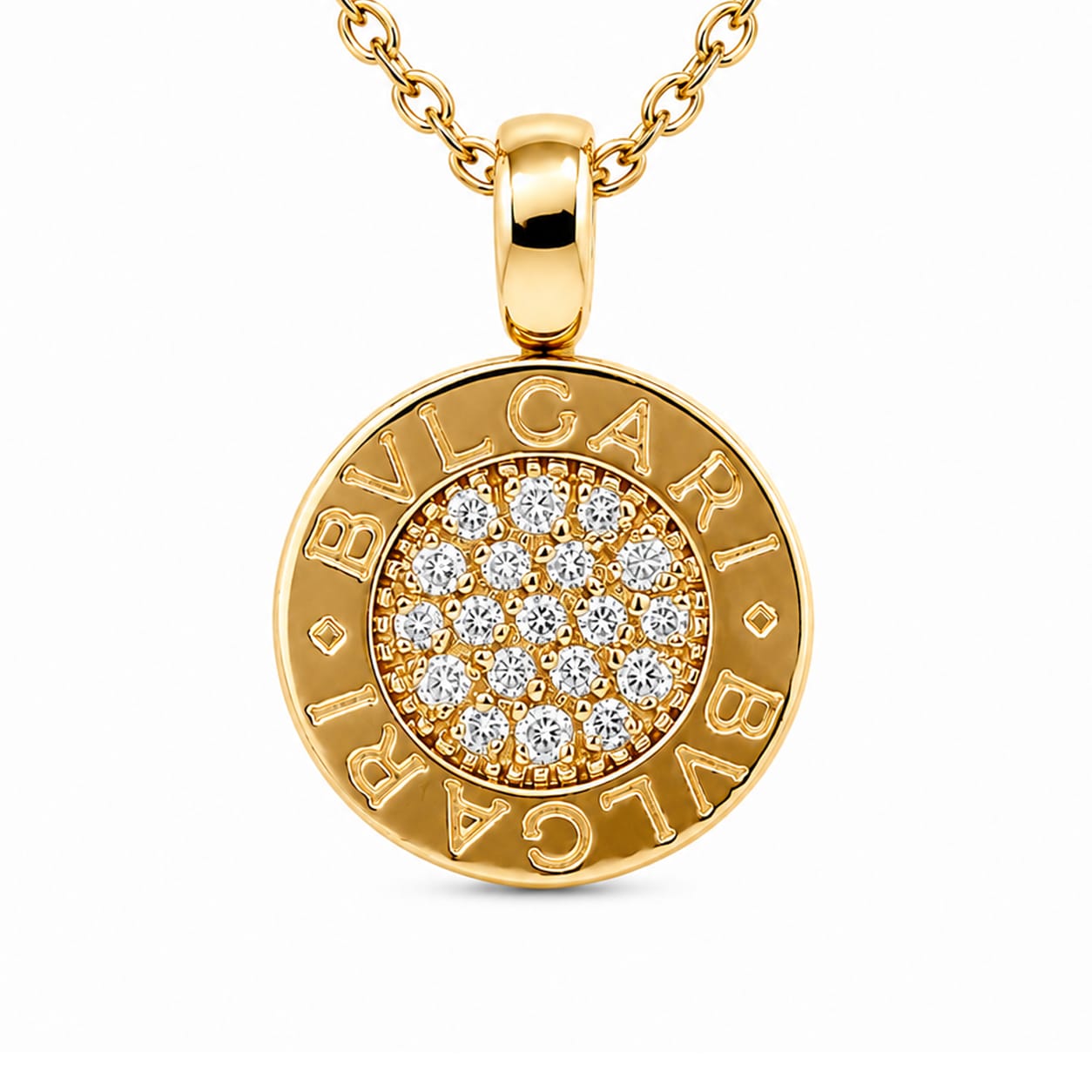 Bulgari Bvlgari Halskette Gelbgold 750 Diamanten