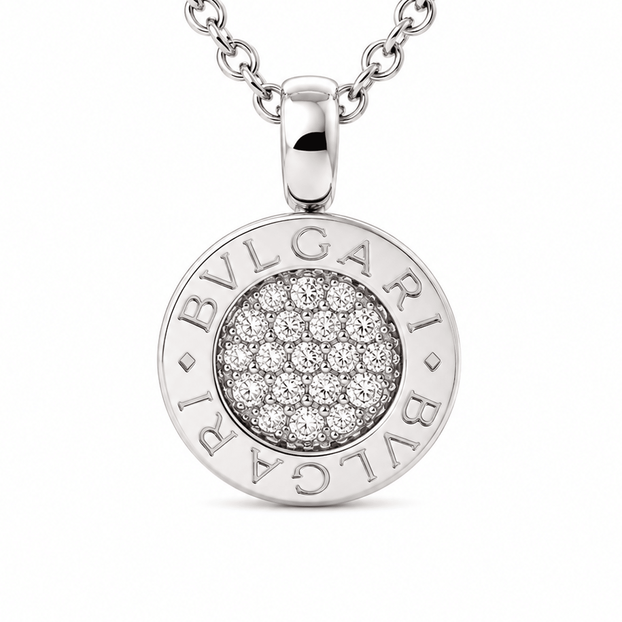 Bulgari Bvlgari Halskette Weißgold 750 Diamanten