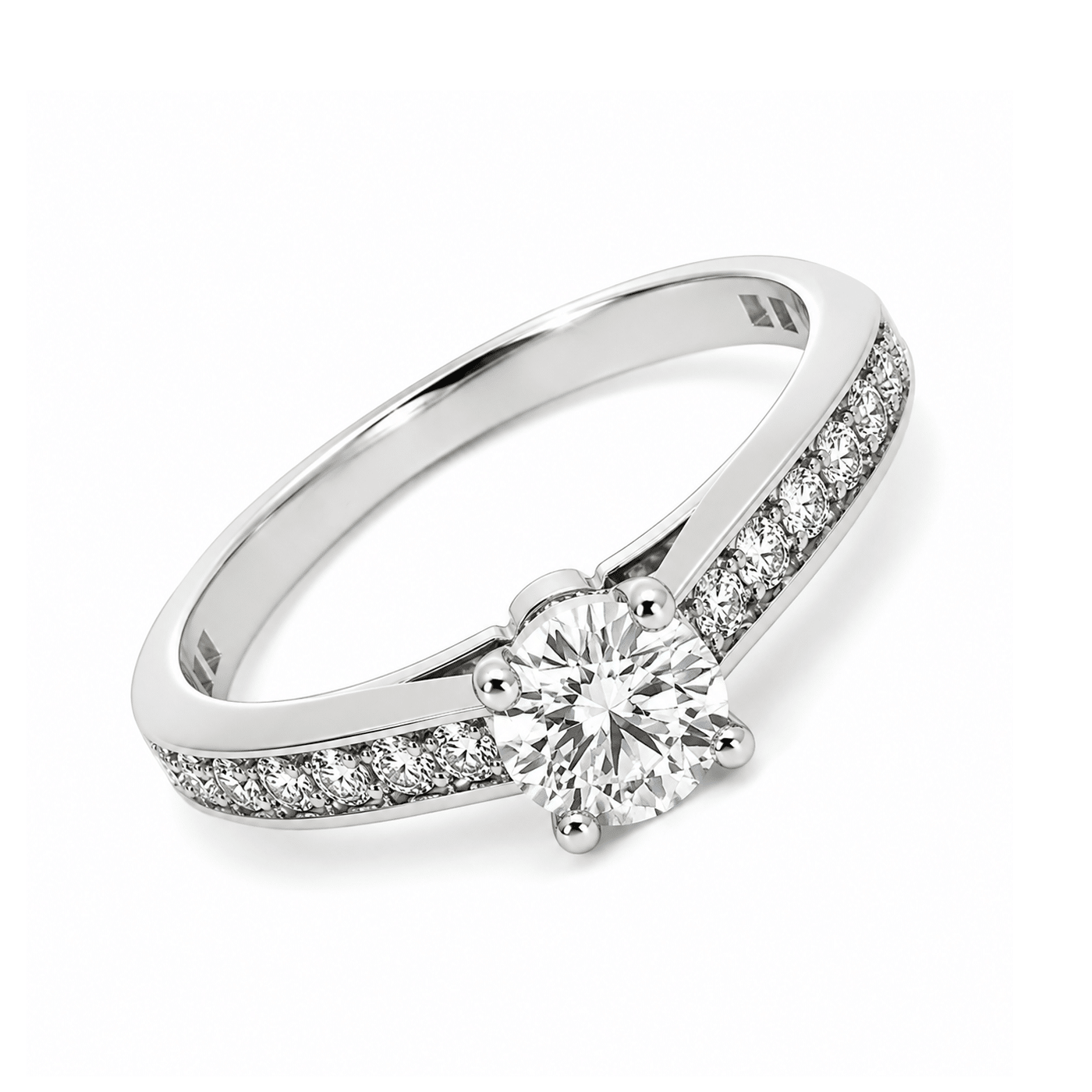 Cartier 1895 Diamant Ring Größe 52 0.42 ct VS2 F Platin 950