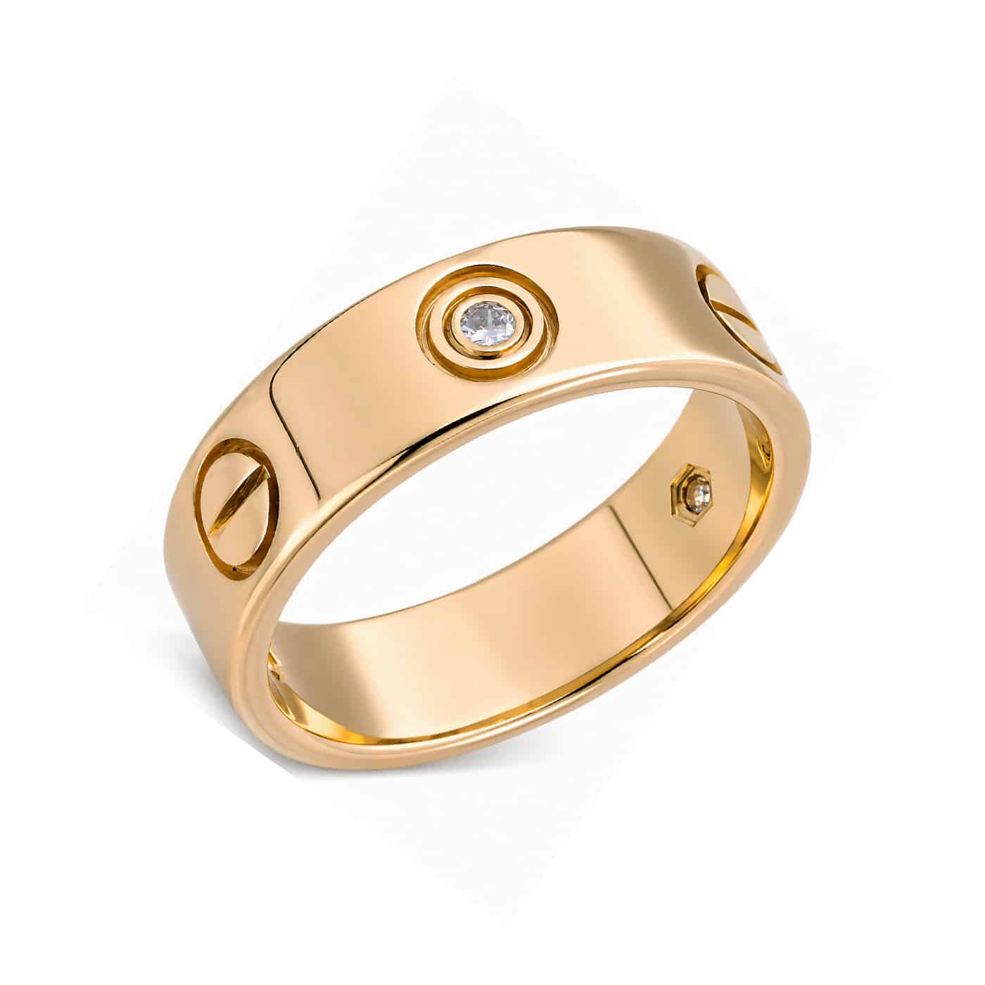 Cartier LOVE Ring 3 Diamanten Gelbgold 750 Größe 51