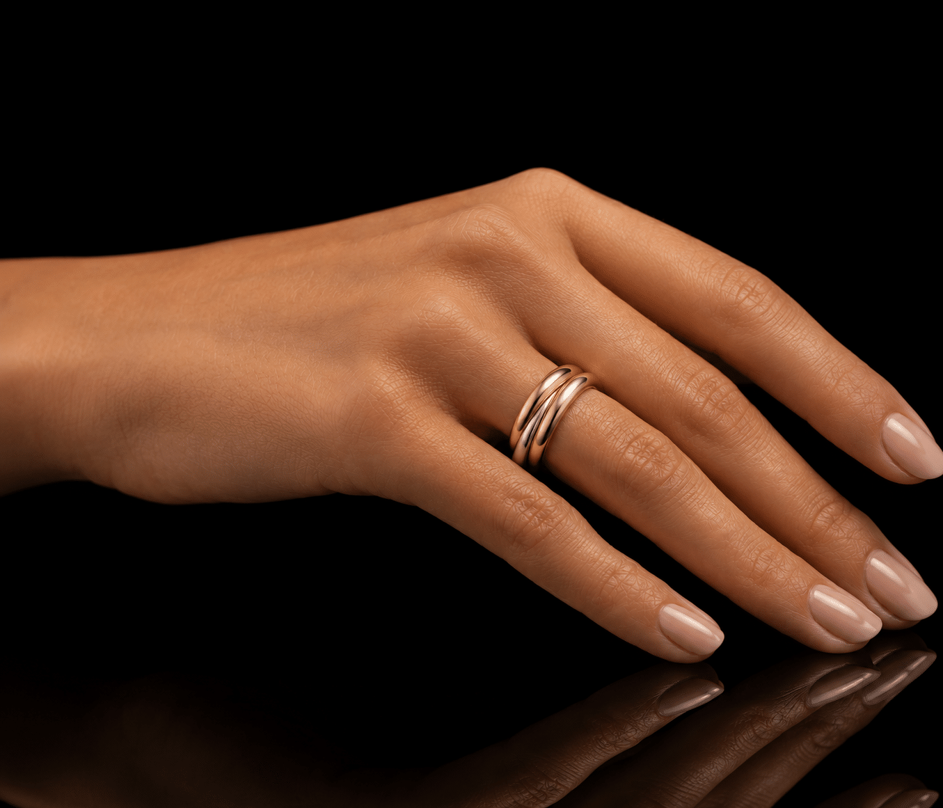Cartier Trinity Ring – drei Goldtöne im Detail
