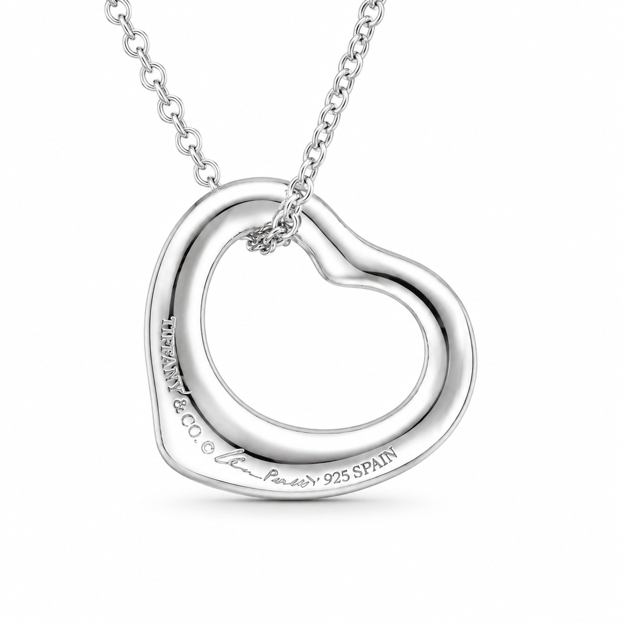 Tiffany & Co. Open Heart Kette 16mm Silber 925