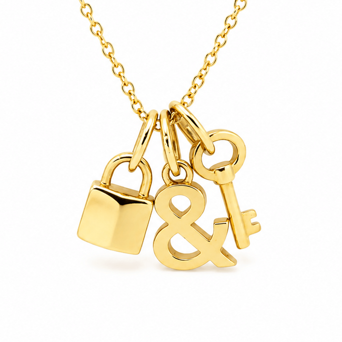 Tiffany & Co. Schlüssel & Schloss Halskette Gelbgold 750