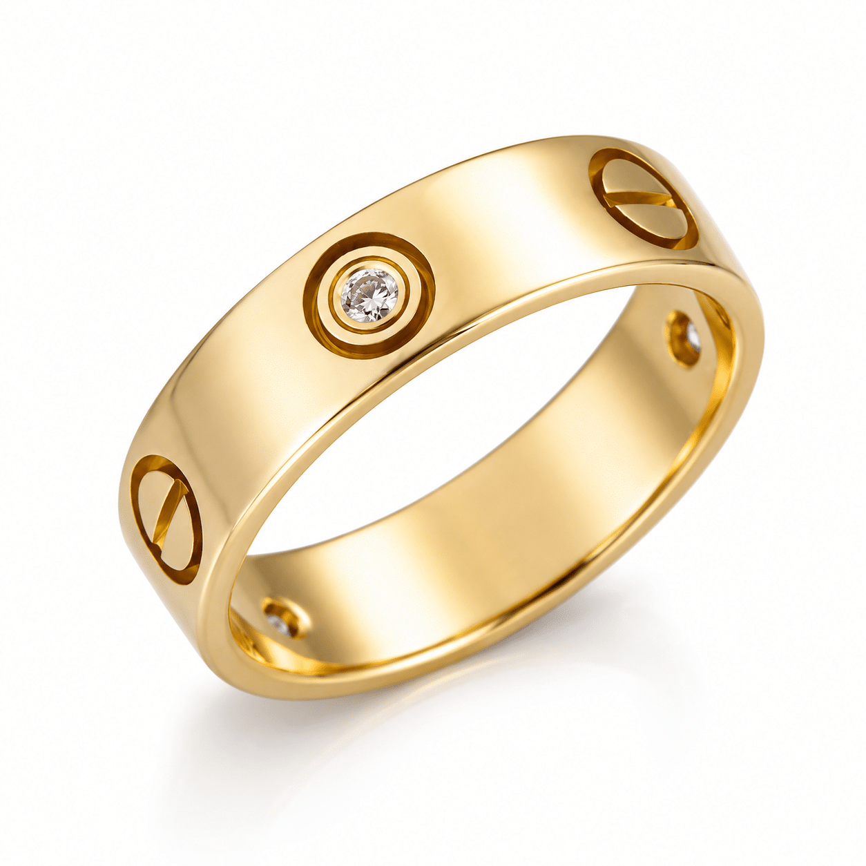 Cartier LOVE Ring 3 Diamanten Gelbgold 750 Größe 55