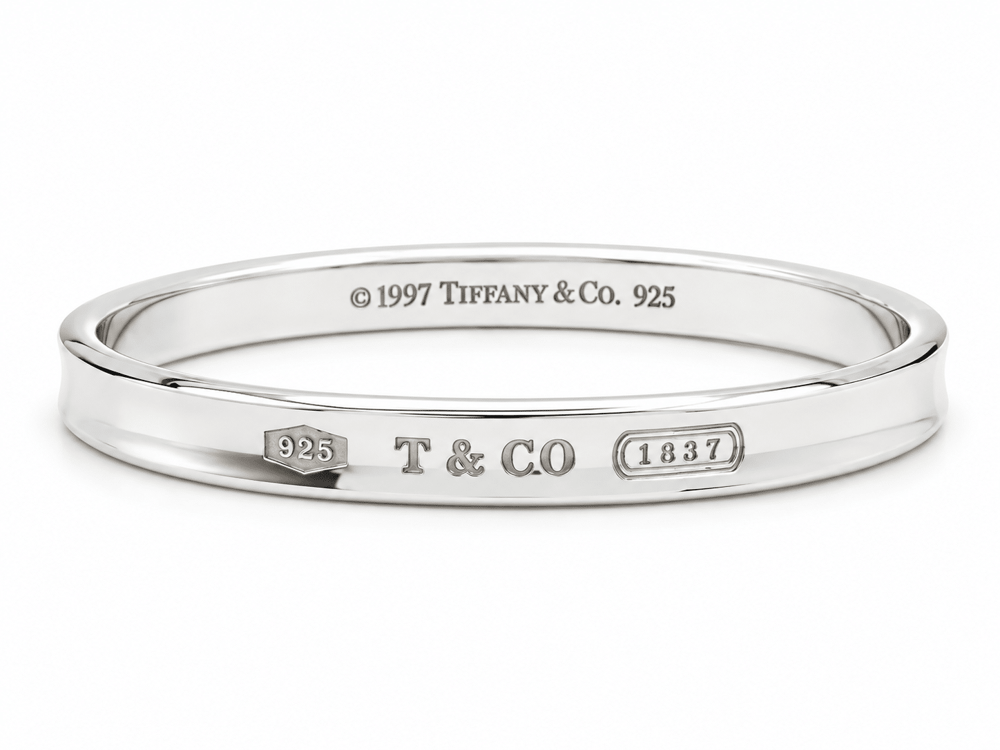 Tiffany & Co. 1837 Armreif aus Silber 925, Umfang 18 cm, mit Punzierung 925 T & CO 1837