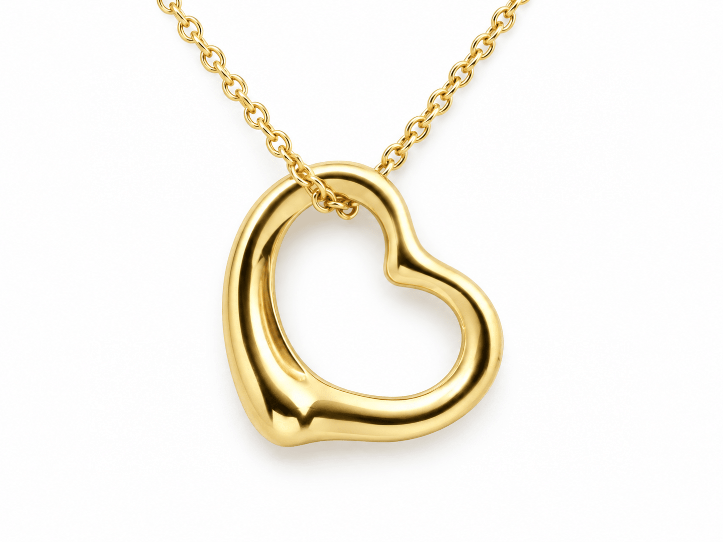 Tiffany & Co. Open Heart Halskette 22 mm Gelbgold 750