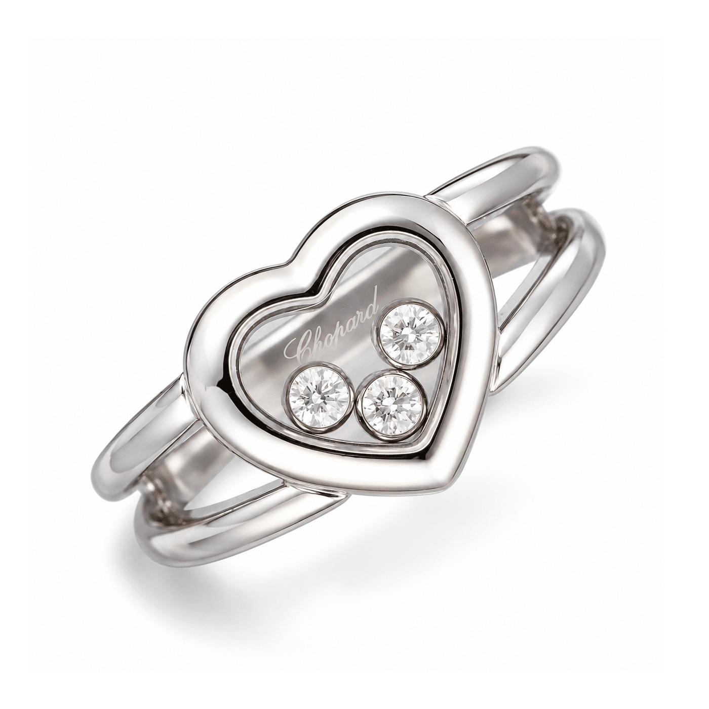 Chopard Happy Diamonds Icons Herz Ring Weißgold 750 Größe 54
