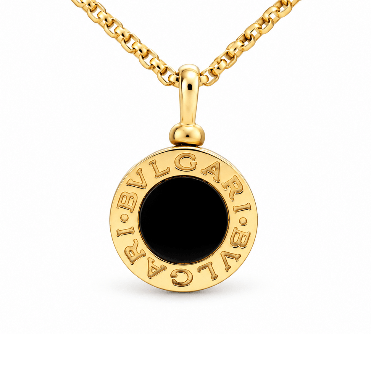 Bulgari Bvlgari Halskette Gelbgold 750 Onyx
