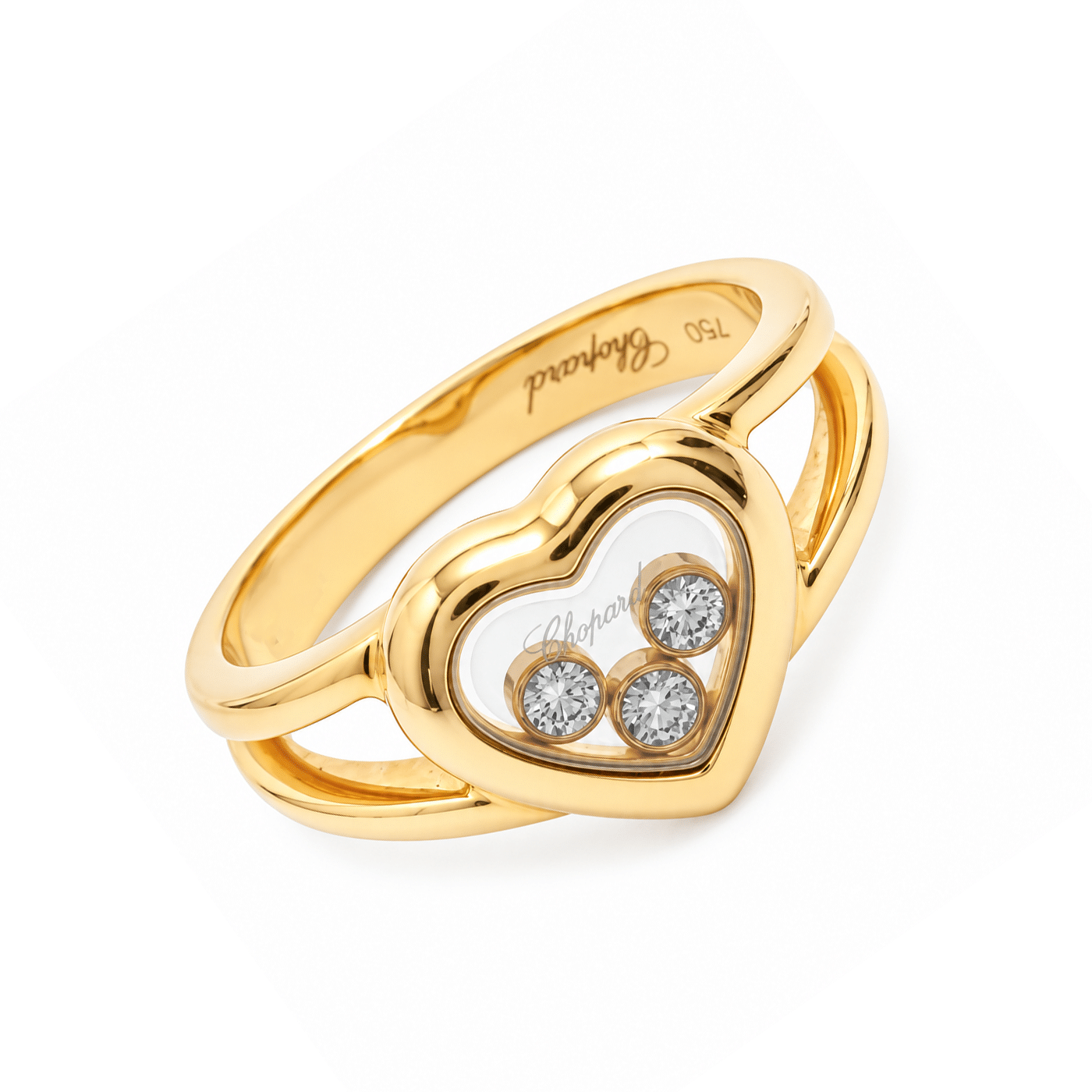 Chopard Happy Diamonds Icons Herz Ring Gelbgold 750 Größe 52
