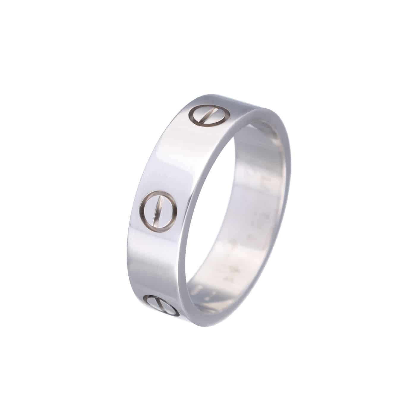 Cartier Love Ring Weißgold 750 Größe 62 mit Schraubenmotiv